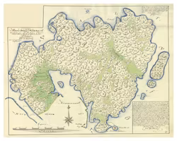Historisk karta över Hermanö och Gullholmen, år 1813