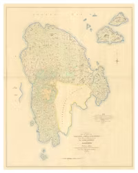 Historisk karta över Stora Askerön, år 1827 (Fri frakt!)