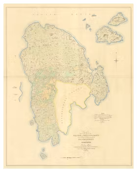 Historisk karta över Stora Askerön, år 1827 (Fri frakt!)