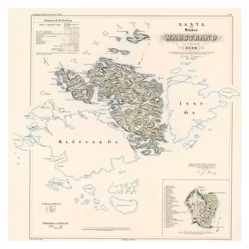 Karta över Marstrand, år 1855