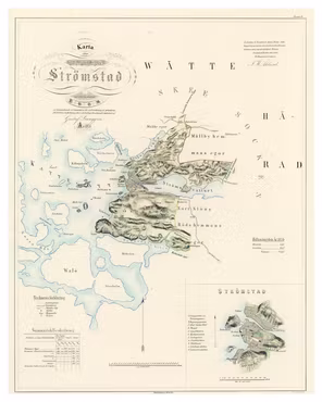 Karta över Strömstad 1855