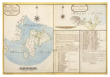 Historisk karta över Käringön, år 1781 (Fri frakt!)