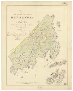 Karta över Kyrkosund år 1864