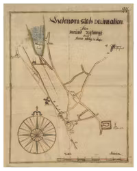 Historisk karta över Hedemora, år 1669