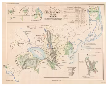 Karta från Hedemora, år 1857