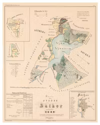 Karta från Säter, år 1858