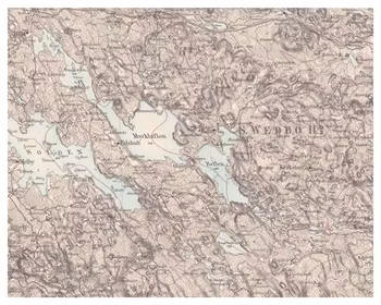 Historisk karta över Bellö, år 1876 (Fri frakt!)