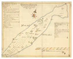 Historisk karta över Visingsö, år 1690 (Fri frakt!)