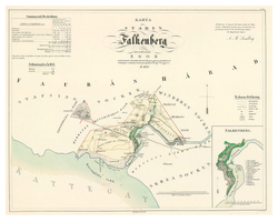 Karta från Falkenberg, år 1855