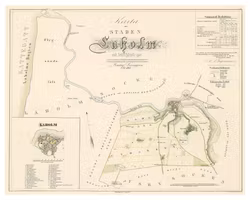 Karta från Laholm, år 1855