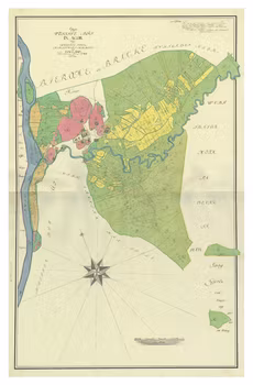 Historisk karta över Vessingebro, år 1788 (Fri frakt!)
