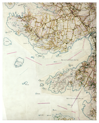 Historisk karta över Bua, år 1919-1925 (Fri frakt!)