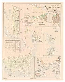 Karta från Haparanda, år 1856