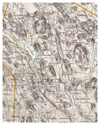 Historisk karta över Lansjärv, år 1890 (Fri frakt!)