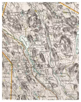 Historisk karta över Lansjärv, år 1890 (Fri frakt!)