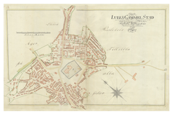 Historisk karta över Luleå, år 1817
