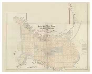 Historisk karta över Luleå, år 1790 (Fri frakt!)