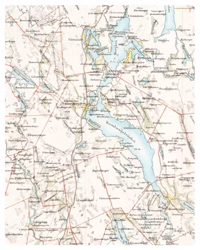 Historisk karta över Morjärv, år 1871 (Fri frakt!)