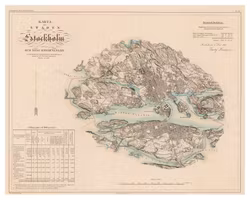 Karta från Stockholm, år 1861