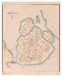 Historisk karta över Gamla stan, år 1848.