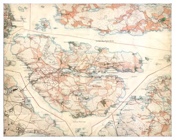 Historisk karta över Lidingö, år 1901-1906