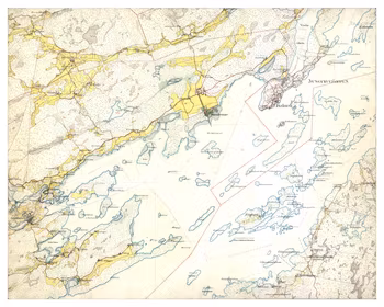 Historisk karta över Dalarö, år 1901-1906