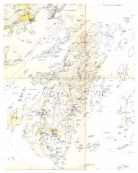Historisk karta över Ornö, år 1901-1906.