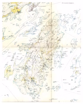 Historisk karta över Ornö, år 1901-1906.