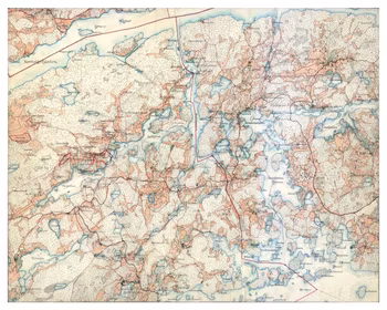 Historisk karta över Rådmansö, år 1901-1906