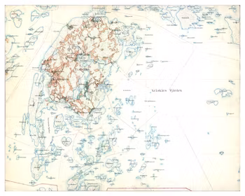 Historisk karta över Runmarö, år 1901-1906