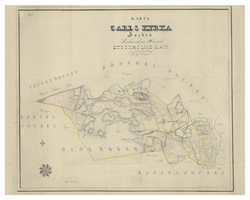 Historisk karta över Söderbykarl, år 1852