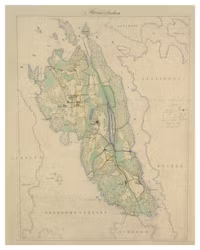 Historisk karta över Munsö, 1800-tal (Fri frakt!)