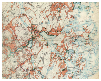 Historisk karta över Bergshamra, år 1901-1906