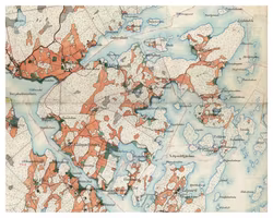 Historisk karta över Helgö, år 1901-1906