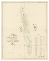 Historisk karta över Landsort, år 1839