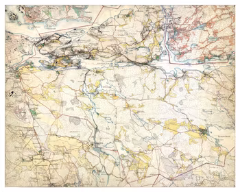 Historisk karta över trakten kring Nacka, Lännersta och Skarpnäck, 1901-1906 (Fri frakt!)