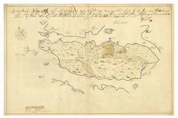 Historisk karta över Rindö, år 1697