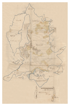 Historisk karta över Oxhalsö, år 1689