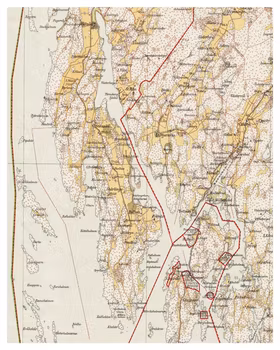 Historisk karta över Lisö, år 1906 (Fri frakt!)