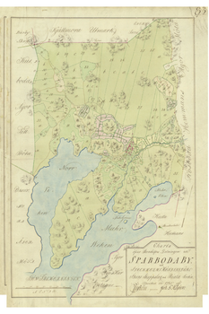 Historisk karta över Spersboda, år 1795