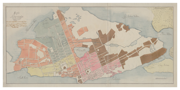 Historisk karta över Södermalm, år 1772