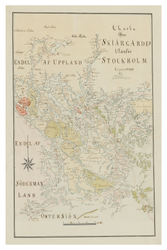 Historisk karta över Stockholms skärgård, år 1799