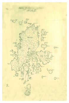 Historisk karta över Arholma, år 1786