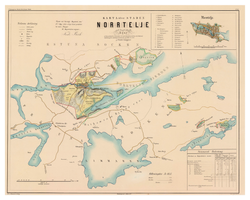 Karta från Norrtälje, år 1857