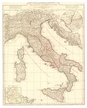Historisk karta över Italien, år 1764 (Fri frakt!)