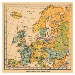Historisk karta över Europa, år 912  (Fri frakt!)
