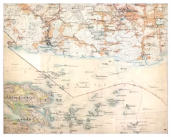 Historisk karta över Nävekvarn och Tunaberg, år 1897-1901 (Fri frakt!)