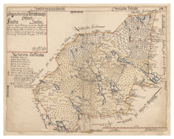 Historisk karta över Floda socken i Södermanland, år 1677 (Fri frakt!)