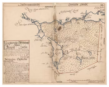Historisk karta över Julita, år 1677 (Fri frakt!)