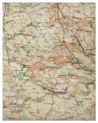 Historisk karta över Mellösa, 1897-1901 (Fri frakt!)